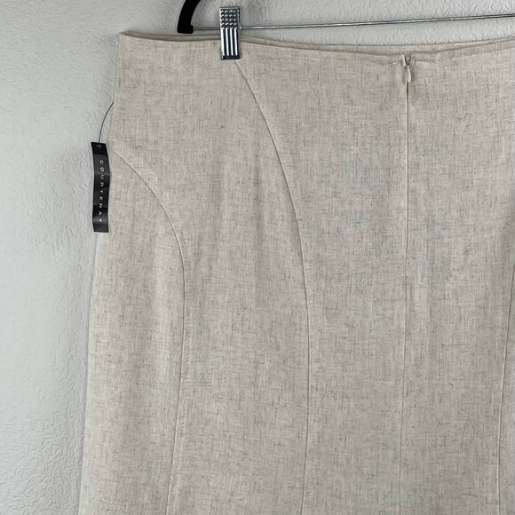 Courtenay Paneled Midi Skirt Heathered Cream NWT Plus Size 22W - Picture 9 of 14